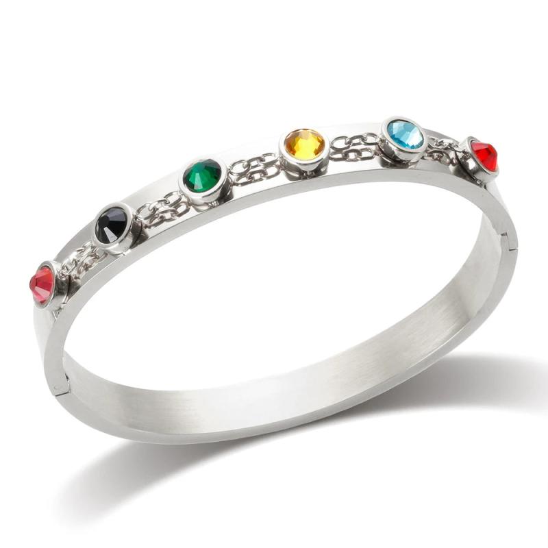 Y2K Birthstone Stainless Steel Friendship Bracelets for Women