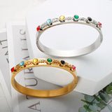 Y2K Birthstone Stainless Steel Friendship Bracelets for Women