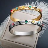 Y2K Birthstone Stainless Steel Friendship Bracelets for Women