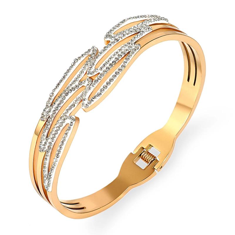 European CZ Bangles Bridal Accessory Lover Bracelets Classic Bijoux