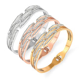 European CZ Bangles Bridal Accessory Lover Bracelets Classic Bijoux