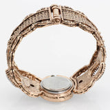 Vintage Gray Crystal Bangle Watch Women Cuff Bracelet Wedding Bijoux