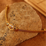 18k Plated Steel Pearl Charm Bangle Bracelet for Women