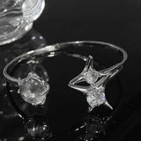 Kpop Star Opal Rings Bracelet Set Y2K Geometric Jewelry