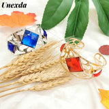Gothic Hollow Ruby Gold-plated Women Bracelet
