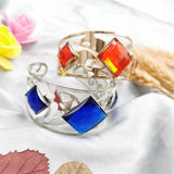 Gothic Hollow Ruby Gold-plated Women Bracelet