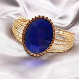 Bohemia Gem Cuffs Bracelet Charm Vintage Jewelry for Women
