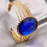Bohemia Gem Cuffs Bracelet Charm Vintage Jewelry for Women