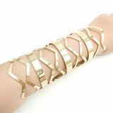 Geometric Cutout Long Gothic Bangle for Women