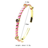 Women's Wave Oil Drop Zircon Cuff Bracelet