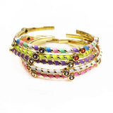 Women's Wave Oil Drop Zircon Cuff Bracelet