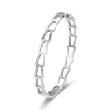 Minimalist Bamboo Bracelet Stainless Steel Bangle Women's Party Gift
