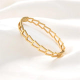 Minimalist Bamboo Bracelet Stainless Steel Bangle Women's Party Gift