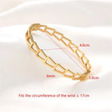 Minimalist Bamboo Bracelet Stainless Steel Bangle Women's Party Gift