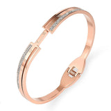 Top Selling Roman numeral Bangles Stainless Steel Chain Bracelets