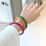 Vintage Resin Acrylic Bangle Set for Women Cuff Bangles Bracelets