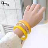 Vintage Resin Acrylic Bangle Set for Women Cuff Bangles Bracelets