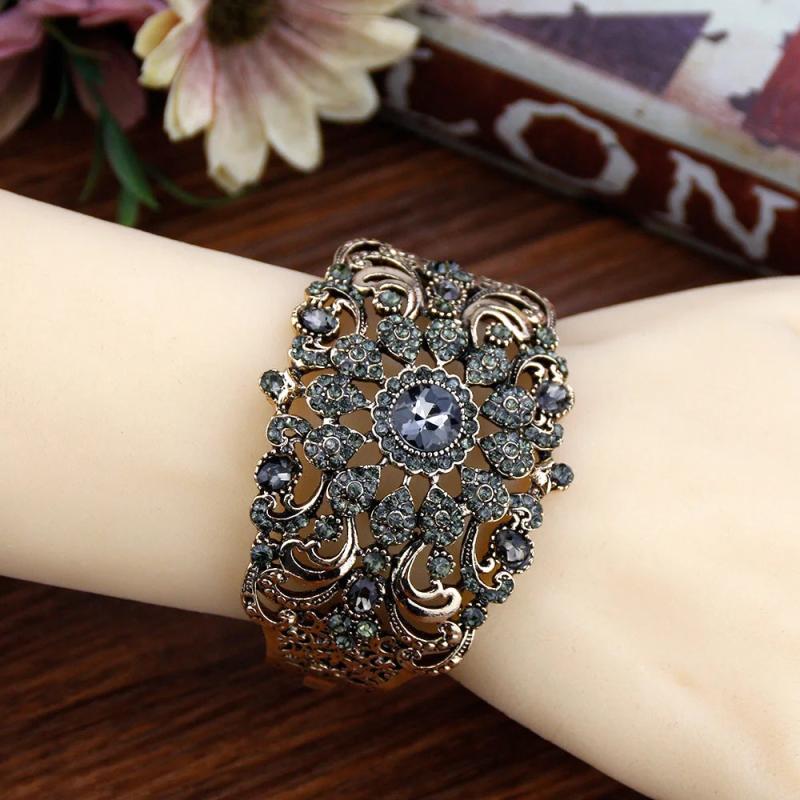 Sunspicems Vintage Indian Bangle Cuff Bracelet For Women