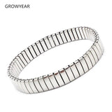 Stainless Steel Elastic Bracelet Silver