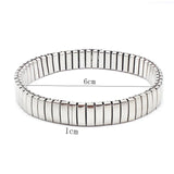 Stainless Steel Elastic Bracelet Silver