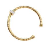 Stackable Bangle Wedding Cubic Zircon Open Bangles Dubai Bracelet