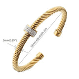 Stackable Bangle Wedding Cubic Zircon Open Bangles Dubai Bracelet
