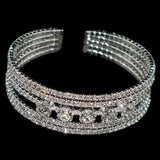 Red Rhinestone Wedding Cuff Bracelets for Women