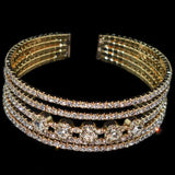 Red Rhinestone Wedding Cuff Bracelets for Women
