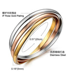 Stainless Steel Bracelet Set for Women - 3 Chains Bangles Accessory