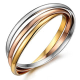 Stainless Steel Bracelet Set for Women - 3 Chains Bangles Accessory