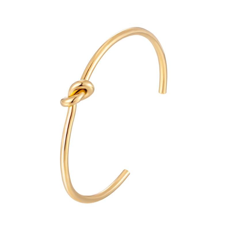 Circular Knot Stainless Steel Bracelets Bangles Open Cuff Vintage Bangle