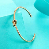 Circular Knot Stainless Steel Bracelets Bangles Open Cuff Vintage Bangle