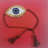 Vintage Tassel Evil Eye Bracelet Ethnic Crystal Embroidery Adjustable