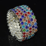 Multicolor Rhinestone Pearl Bracelet Wedding Crystal Bangles