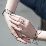 Minimalist Plated Copper Triangle Bangle Cuff Bracelet