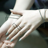 Minimalist Plated Copper Triangle Bangle Cuff Bracelet