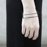 Minimalist Plated Copper Triangle Bangle Cuff Bracelet