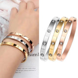Crystals Love Bangles Cubic Zirconia Stainless Steel Jewelry