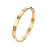 Crystals Love Bangles Cubic Zirconia Stainless Steel Jewelry