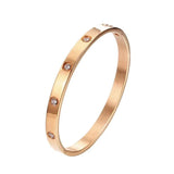 Crystals Love Bangles Cubic Zirconia Stainless Steel Jewelry