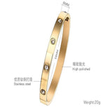 Crystals Love Bangles Cubic Zirconia Stainless Steel Jewelry