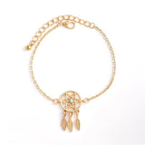Leaf Crystal Hexagonal Star Multilayer Open Retro Bracelet Set Women Jewelry