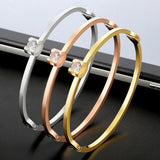 Crystal Stone Bangles Bracelets Wedding Jewelry