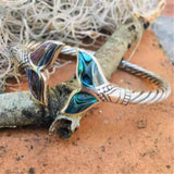 Vintage Abalone Shell Mermaid Tail Bangle Bracelet for Women