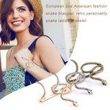 Classic Snake Bracelet Animal Cuff Women's Snake Bracelet Curved Chunky