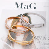 Zirconia Stainless Steel Bracelet for Women Bangle