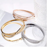 Zirconia Stainless Steel Bracelet for Women Bangle