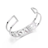 Rhinestone Letters Wide Bracelets for Women