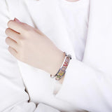 Rhinestone Letters Wide Bracelets for Women