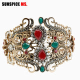 SUNSPICE-MS Women Bangles Cuff Bracelets - Antique Resin Wedding Jewelry